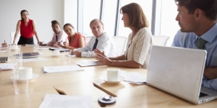 People sitting at a meeting