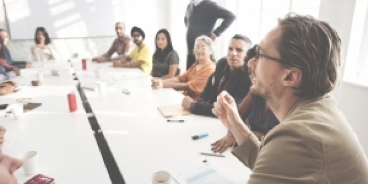 People sitting in a meeting room