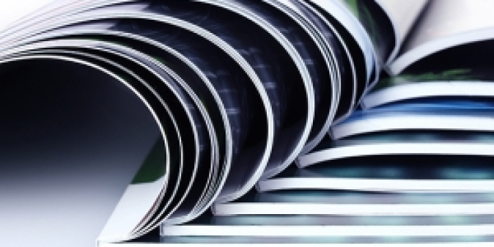 Stacked open magazines